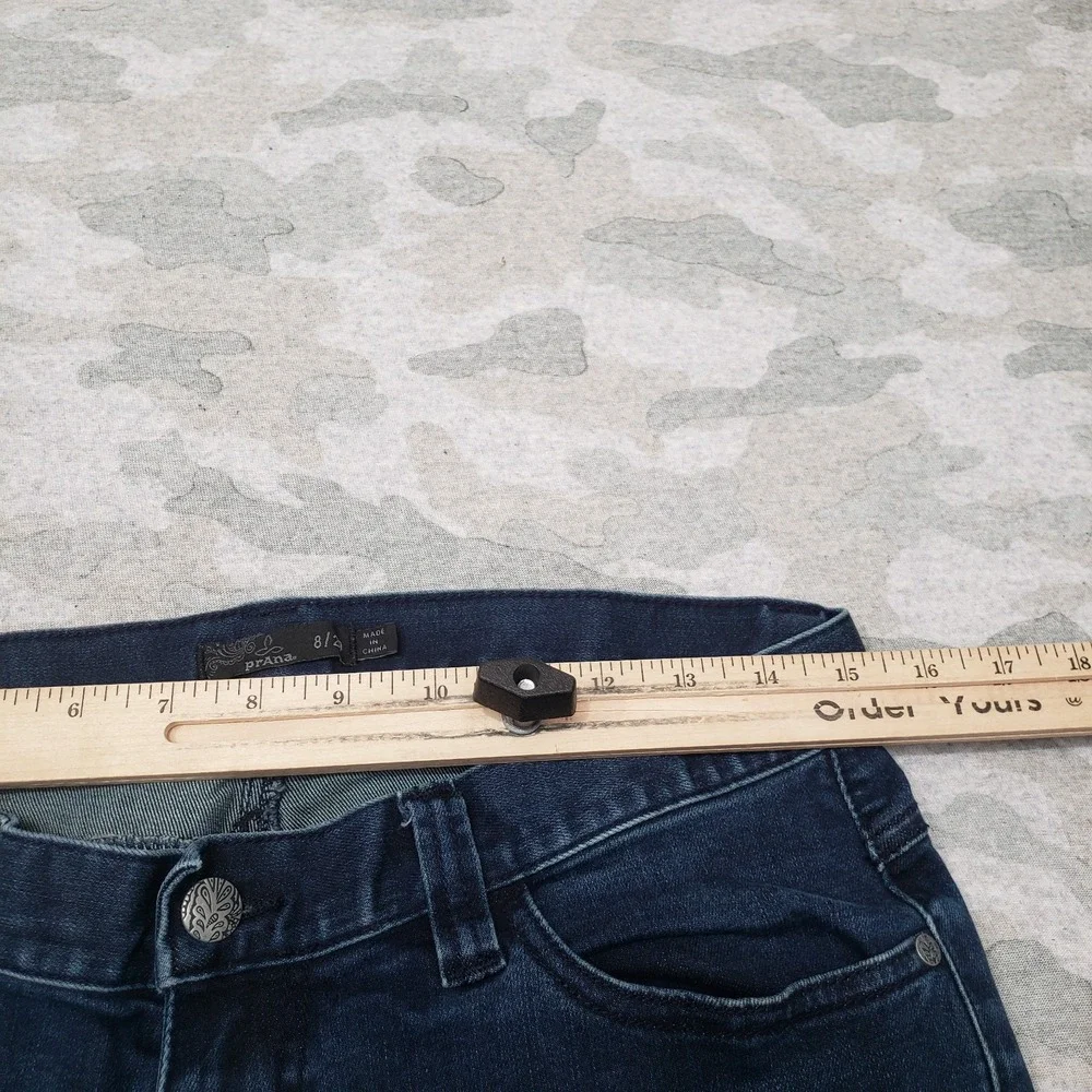 Prana Jeans Womens 8/29 Blue Pockets Denim‎ Dark Wash Straight